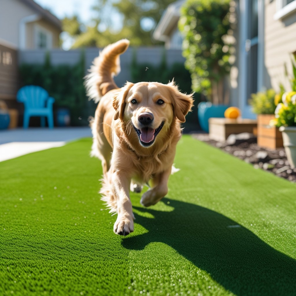 Professional pet turf cleaning service for homes with dogs